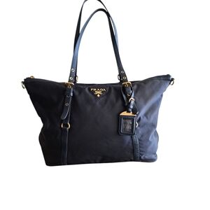 Prada Black Nylon Tote Bag